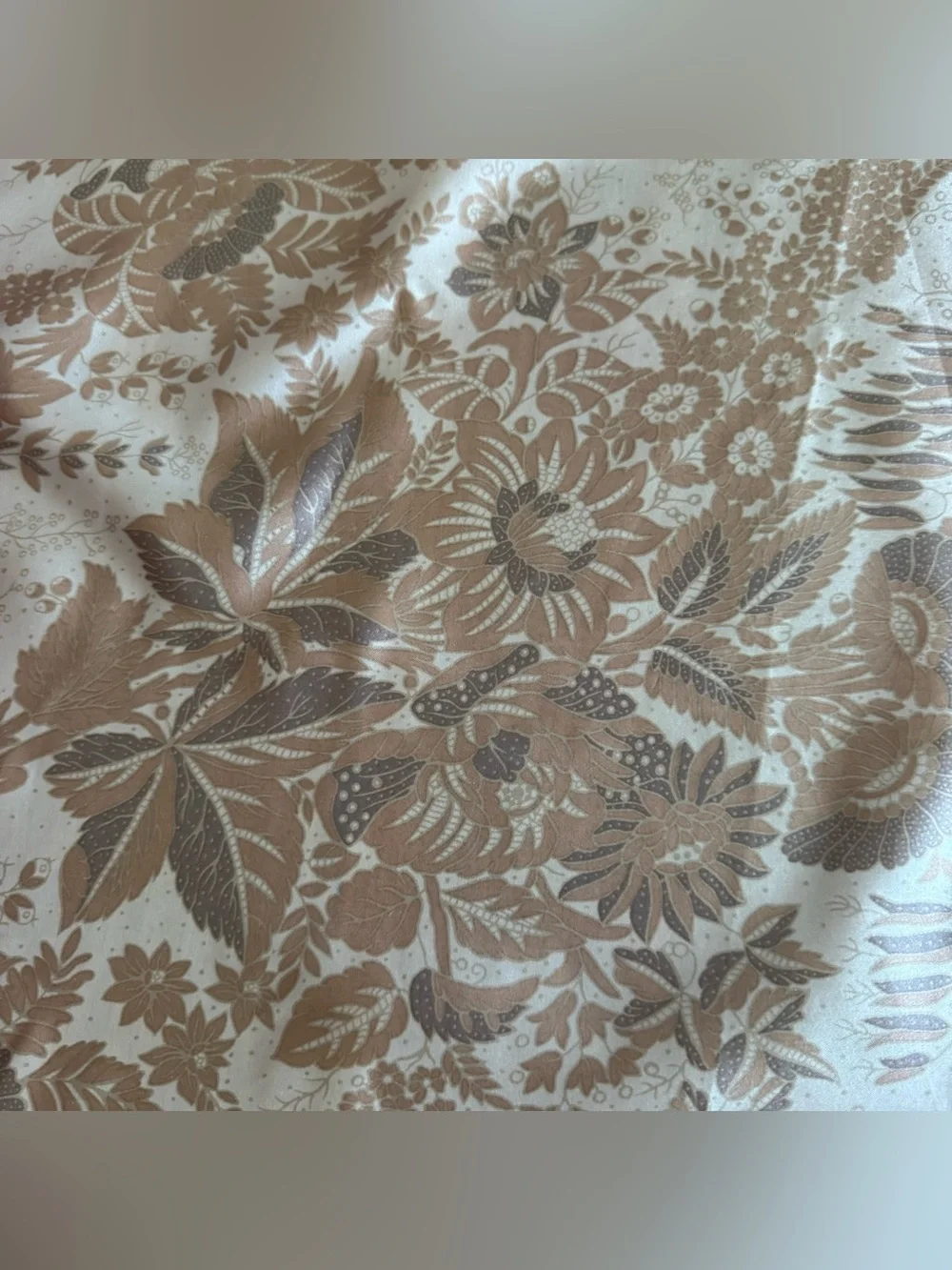 Vintage Smithsonian Institution 100% Silk Botanical Floral Scarf Made in Japan